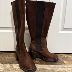 Elegant Brown Knee-High Women's Boots